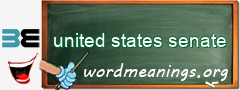 WordMeaning blackboard for united states senate